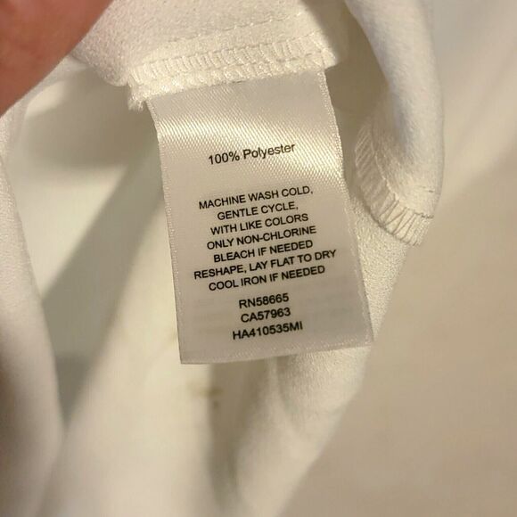 Halogen Tank Blouse Double Layer Slit Side SZ xs Single Back Button - Picture 5 of 5